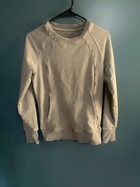Lululemon size 2 Scuba Crewneck Grey Acid Stonewash pullover